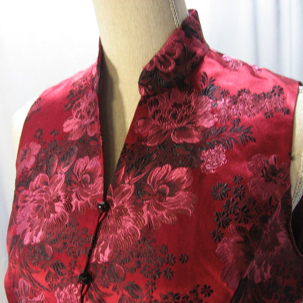 Ann Taylor Red Rayon and Silk Vest
